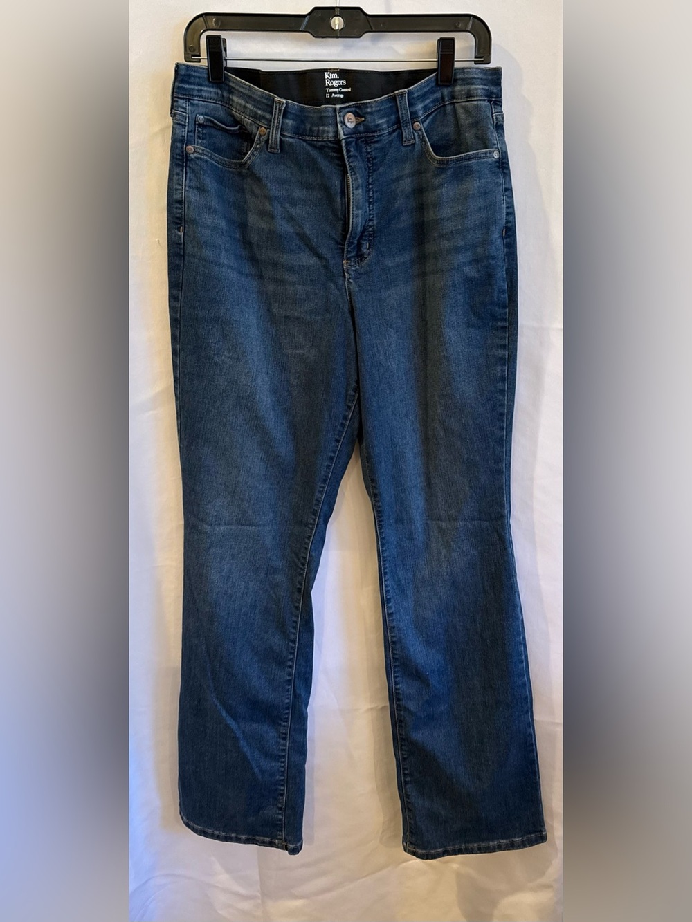 Kim Rogers Mid to Dark Blue Straight-Leg Jeans
